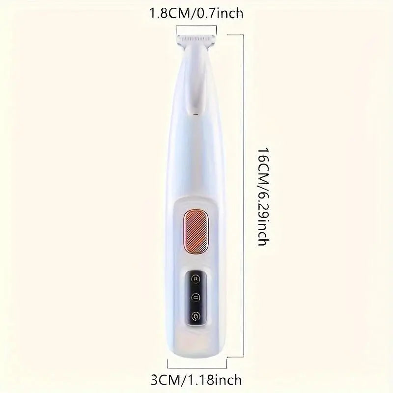 Pet paw hair trimmer size chart